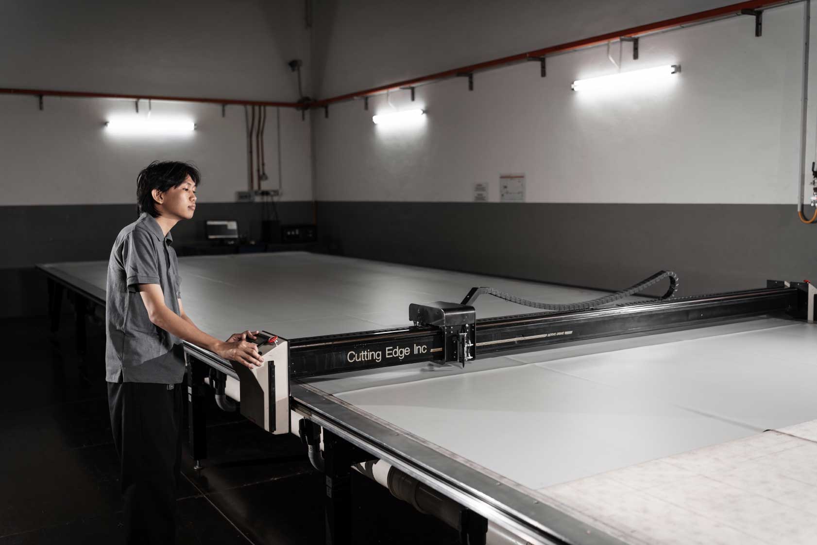 Structurflex automated PVC truck curtain fabric processing for precision curtain sider manufacturing and quality production Malaysia
